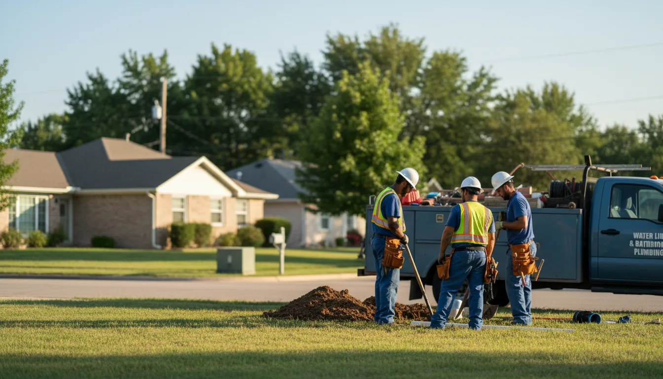 Residential water line and bathroom plumbing service in Midlothian, VA
